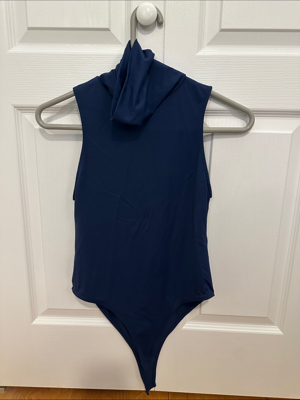 ZARA Navy Sleeveless Turtleneck Bodysuit